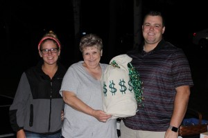 (l to r): Raffle Winners split $11,000, Kelsy Wasson, Rhonda Wilder, and Rich Smith