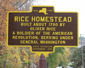 Rice Homestead Marker