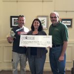 (l to r) Walleye Challenge Co-coordinator, Lou Stutzke of Fuel-N-Food, Gina DaBiere-Gibbs, Director of Tourism, and Great Sacandaga Lake Fisheries Federation (GSLFF) President, Randy Gardinier. Missing from photo: Walleye Challenge Co-coordinator, Hank “Beaver” Ross